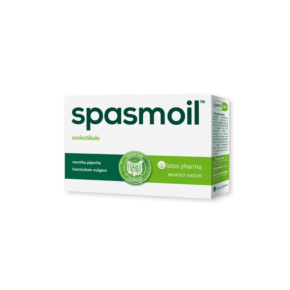 Spasmoil - kõhugaasid, puhitused ja spasmid