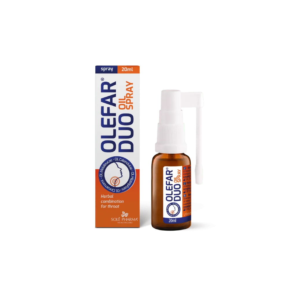 Olefar® DUO kurgusprei - kiire ja tõhus leevendus kurguvalule
